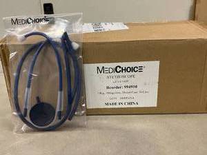 MSRP $75  1 Case (30 Each) NEW MediChoice 994910 Blood Pressure Plastic Binaural Disposable Single-Patient Use Stethoscopes