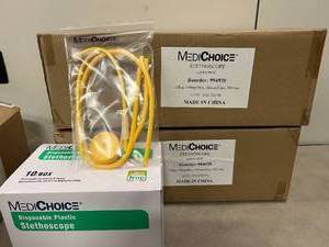 MSRP $150  2 Cases (60 Each) MediChoice 994930 Blood Pressure Plastic Binaural Disposable Single-Patient Use Stethoscopes