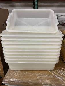 MSRP $300 Lot of 10 NEW Vollrath 20x15x5 High Density Polyethylene Bus Tubs&nbsp
