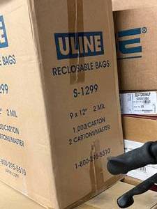 MSRP $75  1 Case NEW Uline S-1299 9x12 2 Mil Reclosable Bags
