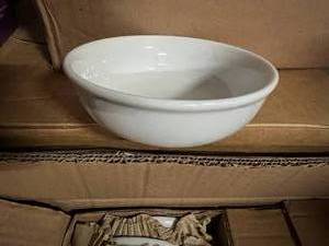 MSRP $300  1 Case (36 Each) High Quality Aladdin 10009 Temp-Rite 10 oz. Ceramic China Bowl -&nbspThey are microwave and oven safe up to 500°F