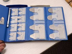 lot 576 image: 164-12 Hardened Stainless-Chrome Clad Radius Gage Set 25-piece