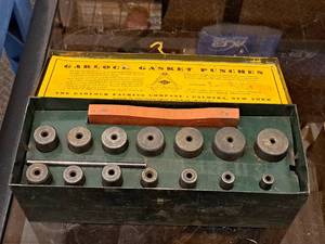 lot 585 image: Garlock Gasket Punch Set with Metal Case