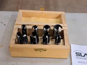 lot 598 image: Wood Plug & Hole Cutter Set with Wood Storage Case