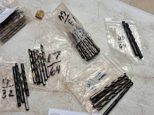 lot 628 image: Lot of (5 Bags) Assorted Drill Bits 57-piece