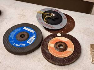 lot 663 image: Lot of (6) 7 Grinding Wheels and a Face Plate