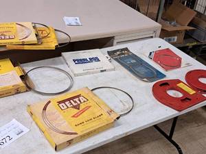 lot 672 image: Lot of (9) Assorted Band Saw Blades