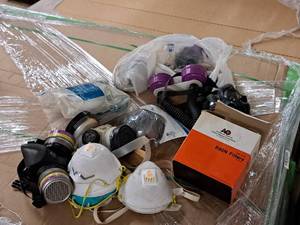 lot 677 image: Assorted Safety Gear - Respirators, N95 Masks, Replacement Respirator Cartridges and Filters