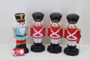 (4) Holiday Time 11 TableTop Light-up Nutcracker