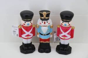 (3) Holiday Time 11 TableTop Light-up Nutcracker