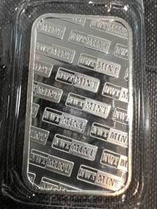 lot 08 image: 1 TROY OZ .999 FINE SILVER NW TERRITORIAL MINT BAR
