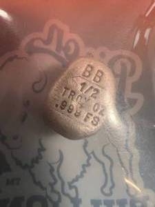 lot 11 image: � TROY OZ .999 FINE SILVER BISON BULLION BAR