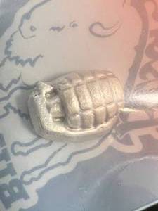lot 20 image: � TROY OZ .999 FINE SILVER HAND POURED GRENADE