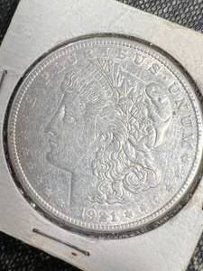 lot 23 image: 1921-S US MORGAN SILVER DOLLAR