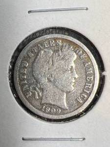 lot 24 image: 1909 US BARBER DIME