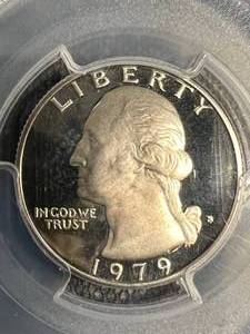 lot 30 image: 1979-S US WASHINGTON QUARTER PCGS PR69DCAM TY. 1