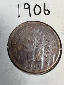 lot 52 image: 1906 US INDIAN HEAD CENT XF
