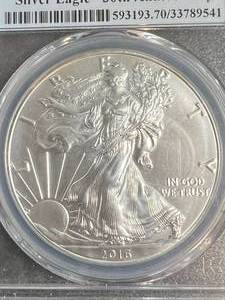 lot 55 image: 2016 AMERICAN SILVER EAGLE 30TH ANNIVERSARY PCGS MS70