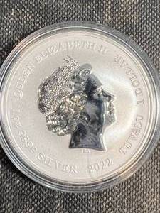 lot 61 image: 1 TROY OZ .999 FINE SILVER 2022 PHANTOM ROUND IN AIRTITE