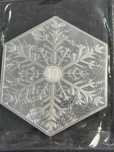 lot 78 image: 10 TROY OZ .999 FINE SILVER SNOWFLAKE BAR