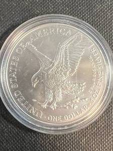 lot 26A image: 2023 AMERICAN SILVER EAGLE 1 TROY OZ .999 FINE SILVER IN AIRTITE