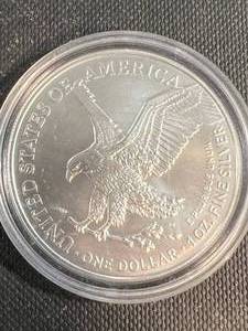 lot 27A image: 2023 AMERICAN SILVER EAGLE 1 TROY OZ .999 FINE SILVER IN AIRTITE