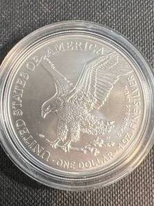 lot 28A image: 2023 AMERICAN SILVER EAGLE 1 TROY OZ .999 FINE SILVER IN AIRTITE