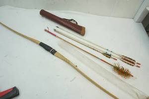 Ben Pearson bow, arrows, quiver