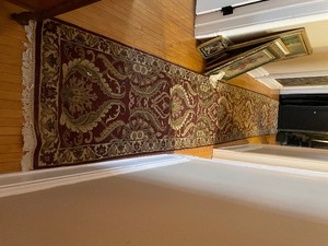 lot 267 image: Red and Cream Runner Measuring 20W x 20 Long
