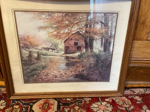 lot 287 image: Rustic Barn Farm House Framed Print by Lee K Parkinson