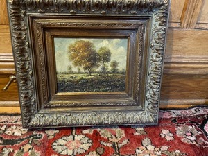 lot 297 image: Vintage Ornate Framed Print Landscape
