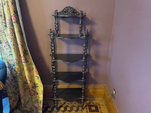 lot 199 image: Dark Wood Five Tier Curio Shelf