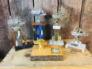 Vintage Snowmobile Race Trophies