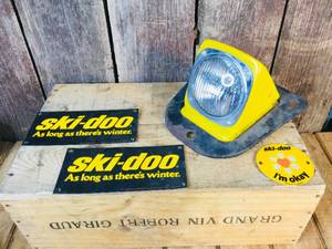 Vintage Skidoo Metal Signs - Flip Up Headlight