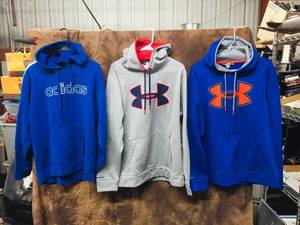 3 Lg Pull Over Hoodies - Under Armour - Adidas
