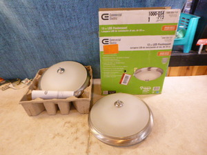 2 Commercial Electric 13 LED Flushmount Lights