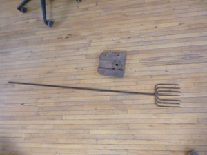 Vintage Wagon Coupler and Ice Fishing Spear
