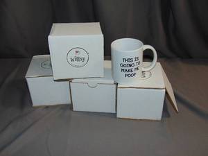 lot 64 image: 4 Pack This is going to make me poop coffee cup NEW