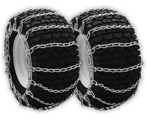 lot 59 image: 16x5.5x8, 16x6.5x8, 5x5.7x8 in. Tire Chains Replace Cub Cadet MTD Troy Bilt 490-241-0029, Zinc Plated Chains, Set of 2 Model # 33-0004A UPC Code # 696021012162 NEW