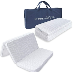 lot 58 image: SPRINGSPIRIT Waterproof Pack and Play Mattress Topper 38 x 26 Foldable Style, Breathable Soft Bamboo Portable NEW