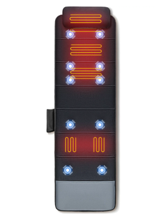 lot 96 image: Mynt Vibration Massage Mat, Electric Full Body Massage Pad with Adjustable Position Pillow 10 Vibrating Motors & 6 Heating Pads NEW