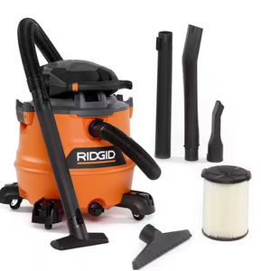 lot 120 image: RIDGID 16 Gallon 6.5 Peak HP NXT WetDry Shop Vacuum with Detachable Blower, Filter, Locking Hose and Accessories Model # HD1600 UPC Code # 648846023175