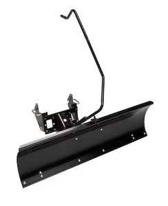 lot 128 image: MTD 46-in W x 18.75-in H Steel Snow Plow Item #183716  Model #19A30017 Box open may be missing parts see photos Looks like they are all there but cannot guarantee