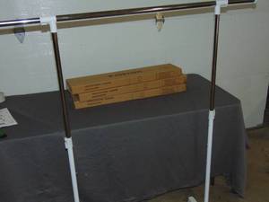 lot 22 image: 3 Pack Deluxe Adjustable Garment Rack - Rolling Clothes Organizer - White and Chrome