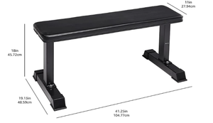 lot 26 image: Flat Weight Workout Exercise Bench, Black