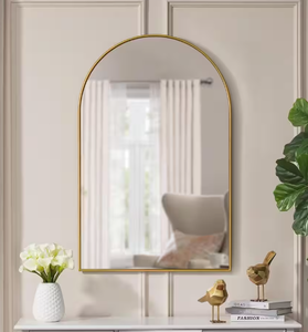 lot 29 image: Arched Gold Classic Accent Mirror