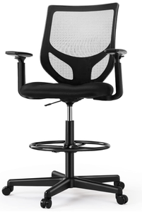 lot 31 image: Black Mesh Tall DraftingOffice Chair