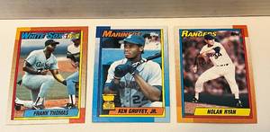 lot 58 image: 1990 Topps Baseball Complete Set - Baseball Cards - Frank Thomas RC, Ken Griffey Jr. Rookie Cup