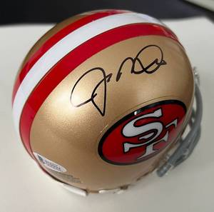lot 1A image: Joe Montana Signed Mini Helmet With Beckett COA - San Francisco 49ers Football