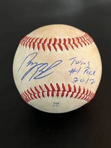 lot 6 image: Byron Buxton Autographed Baseball with JSA Authentication - Inscribed Twins #1 Pick 2012 - Minnesota Twins Baseball